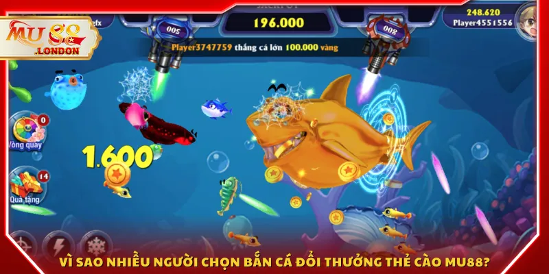 Vì sao nhiều người chọn Bắn Cá Đổi Thưởng Thẻ Cào MU88?